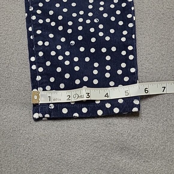 Vineyard Vines Womens Jeans 4 Polka Dot Blue Corduroy Pants - Picture 7 of 16